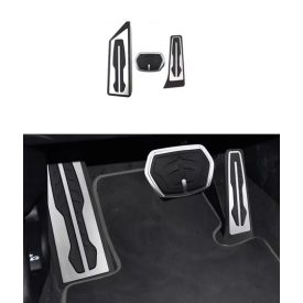 BMW X1 F48 és X2 F39 sport pedálszett – rozsdamentes acél és gumi borítású gáz-, fék- és lábtámasz pedál