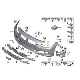 BMW 3 F30, F31 fényszórómosó fedél  2011-2015
