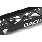 Dacia 3D Rendszámtábla Keret Szett – Dombornyomott Felirattal és Logóval (2 db )