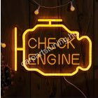 Check Engine Neon Dekoráció – A stílusos „hibaüzenet” (22,5 cm x 30 cm)