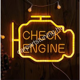   Check Engine Neon Dekoráció – A stílusos „hibaüzenet” (22,5 cm x 30 cm)