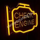 Check Engine Neon Dekoráció – A stílusos „hibaüzenet” (22,5 cm x 30 cm)