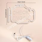 Check Engine Neon Dekoráció – A stílusos „hibaüzenet” (22,5 cm x 30 cm)