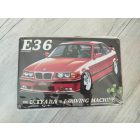 Retro „BMW E36 Coupe” Fém Dekor Tábla (20x30 cm)