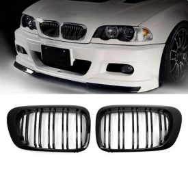 BMW E46 coupe/cabrio dupla lamellás fekete hűtőrács-vese