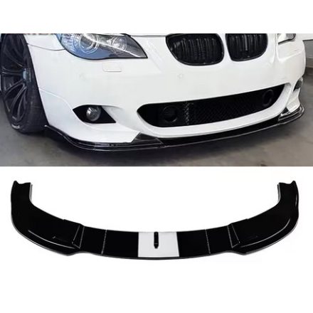 BMW E60 E61 M-packet első lökhárító toldat, lippe lakk fekete.
