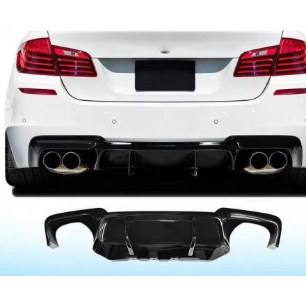 BMW 5-ös sorozat F10 F11 M5 style dupla kipufogós diffúzor lakk fekete 