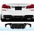 BMW 5-ös sorozat F10 F11 M5 style dupla kipufogós diffúzor lakk fekete 