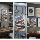 Retro „Turbo” BMW CSL Fém Dekor Tábla (20x30 cm) – A Motorsport Legendája