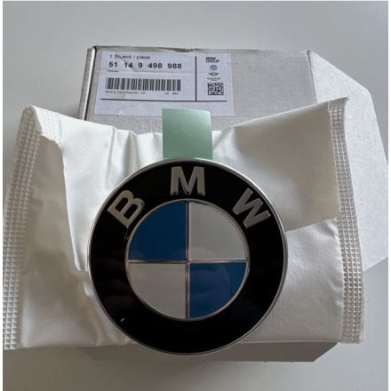 Gyári BMW G22 G23 G26 G42 82mm-es motorháztető embléma 51149498988