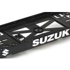 Suzuki 3D dombornyomott rendszámtábla keret szett (2 db) – elegáns megjelenés minden modellre!