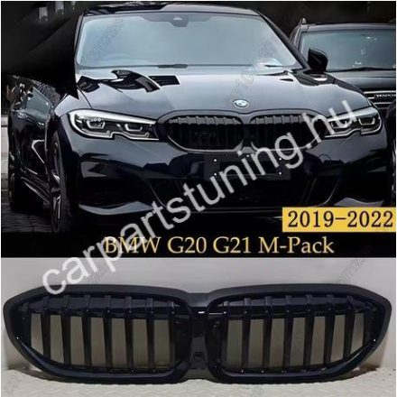 BMW 3-as sorozat G20, G21 Lakkfekete Hűtőrács 2018-2022